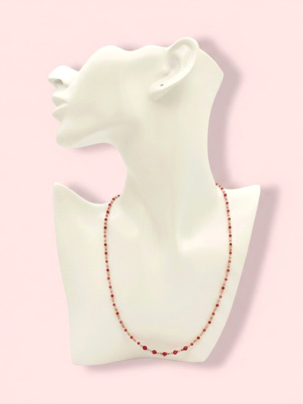 Pretty Pink Tourmaline and Pyrite Necklace, October Birthstones